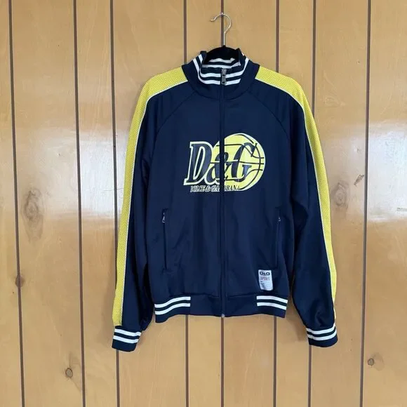 AUTHENTIC VTG Dolce & Gabbana Archive Spellout Basketball Track Suit Jacket Sz L - Picture 13 of 13